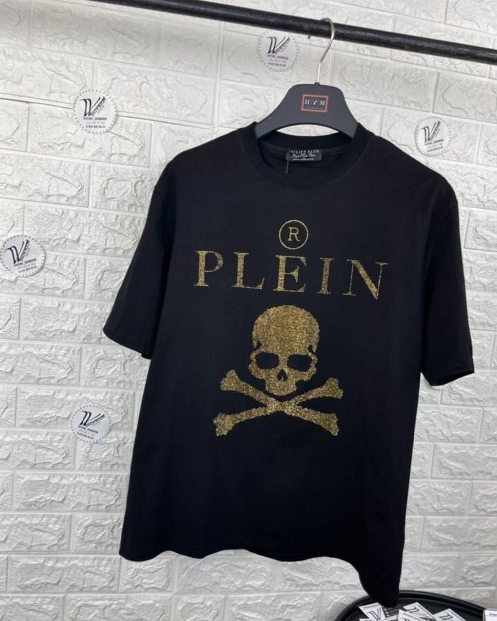 Футболка Philipp Plein Crystal Gold Skull