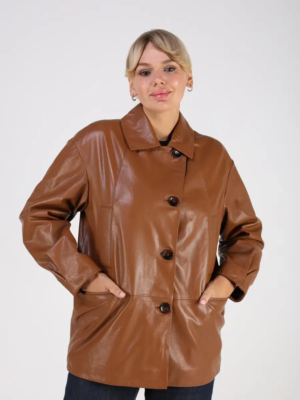 Кожаная куртка демисезонная