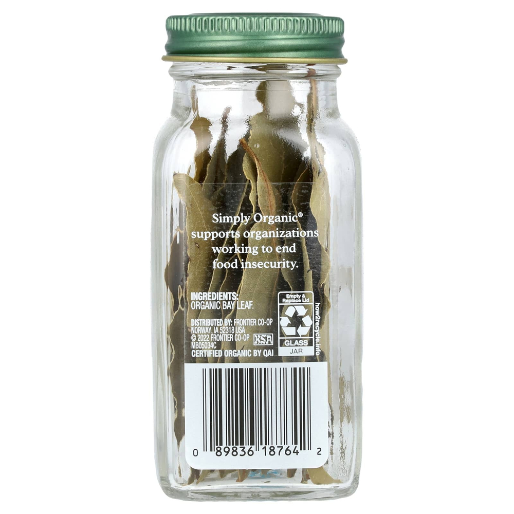 Simply Organic, Лавровый лист, 4 г (0,14 унции)