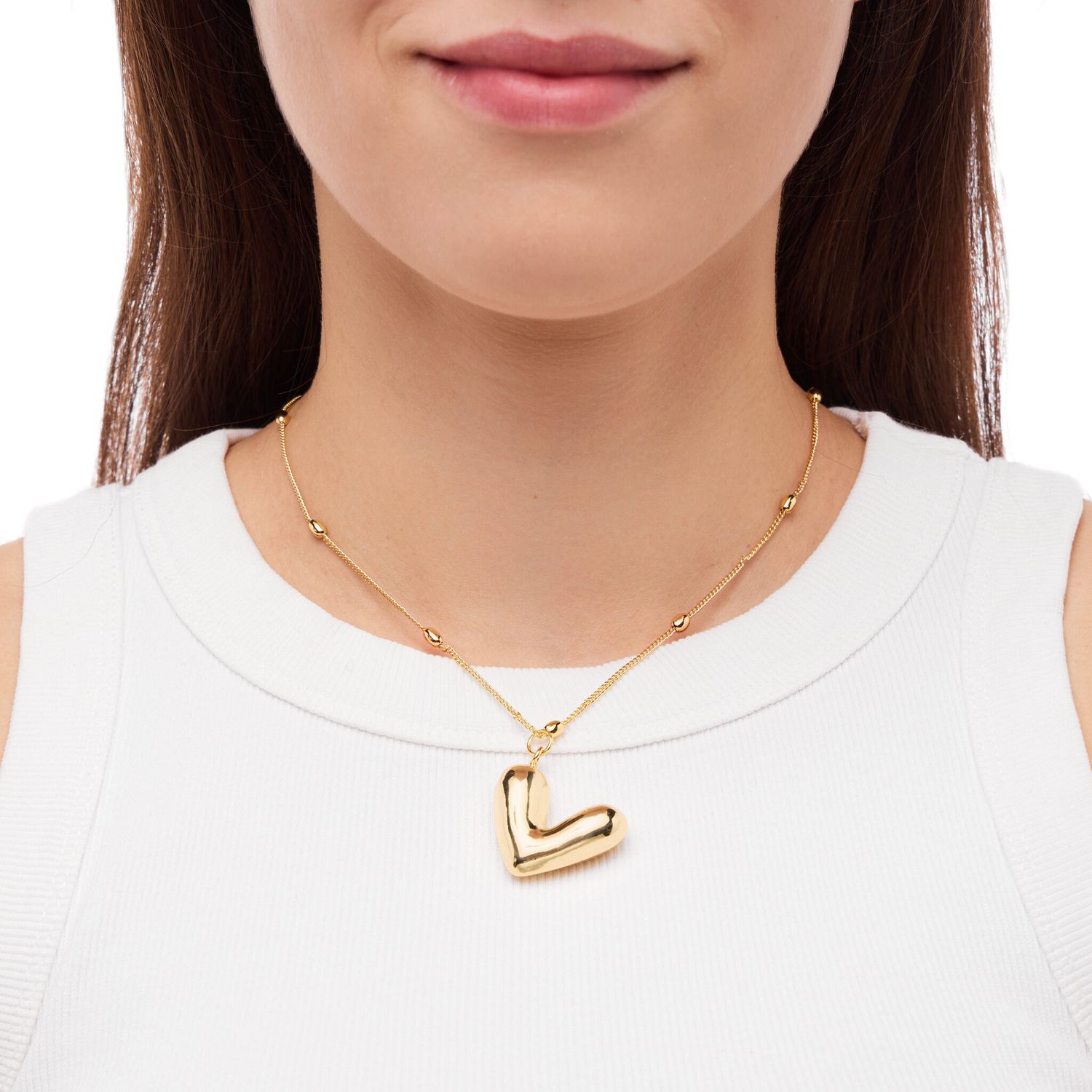 Колье Chic Heart Necklace - Gold