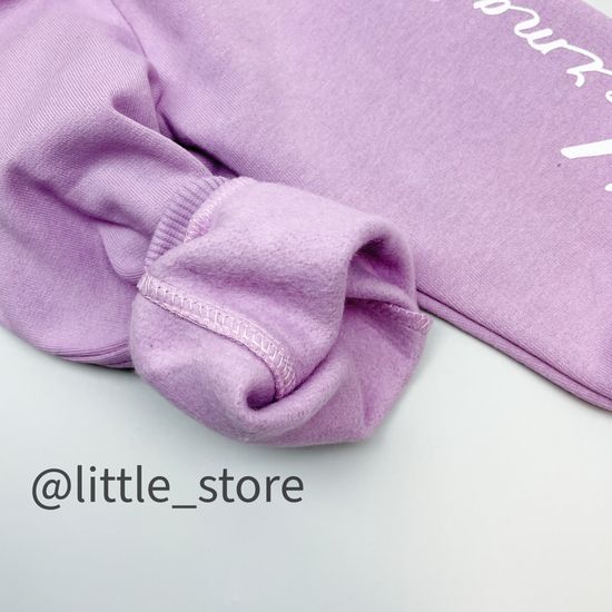 Брюки из футера с начесом, Сиреневые