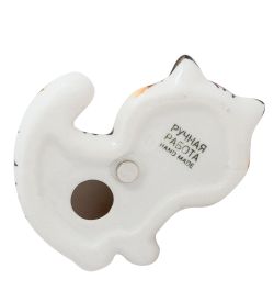 ГЛ- 335 Магнит «Кот-голова» цв. (Гжельский фарфор)