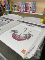 Пеленальный матрасик Топотушки Зайка-акварель (82х73 см.)