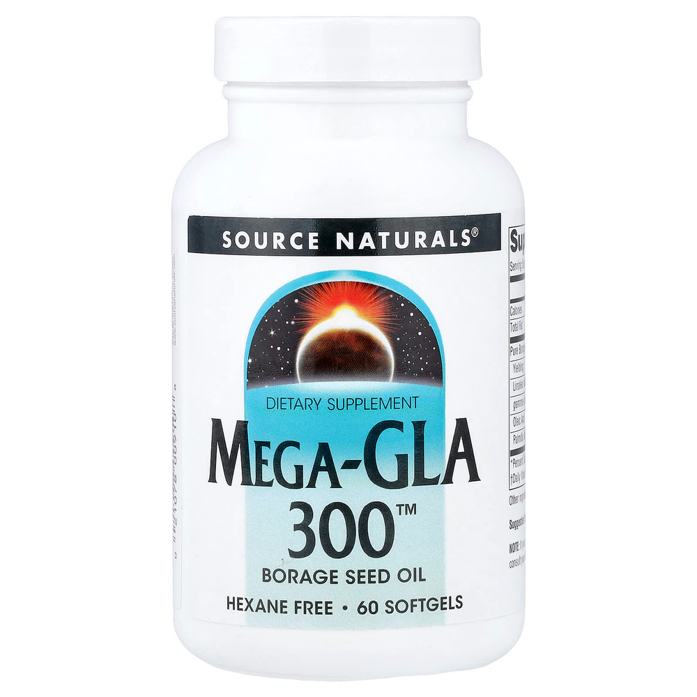Source Naturals, Mega-GLA 300™, 60 капсул