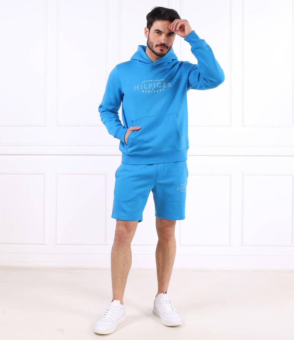 Шорты HILFIGER CURVE LOGO SWEATSHORT Tommy Hilfiger - голубой(MW0MW30014)