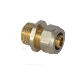 Муфта МП латунь никель обжим Дн 20х3/4" НР ГОСТ 32415-2013 7001 Aquasfera 7001-04
