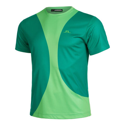 Мужское теннисное поло JLindeberg Big Spots T-Shirt Men - Green