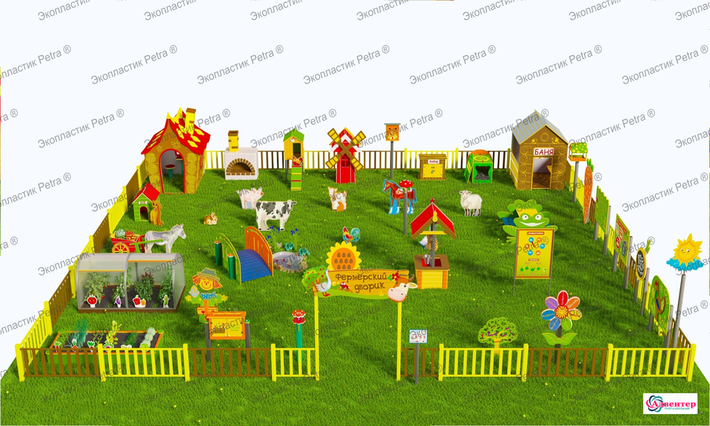 Игровая развивающая площадка Фермерский дворик Элит