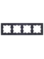 BRITE Рамка 4 -местная РУ-4-1-БрА металл алюминий IEK