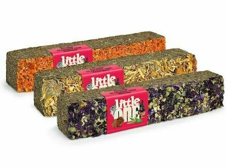ЛИТЛ ВАН Палочка из луговых трав с топпингом, ассорти (морковь, календула, мальва) 85 гр