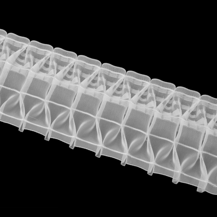 Шторная лента Oz-Is арт. 4424 МР, коэф сборки 1:2,5, цвет прозрачный (ширина 150 mm)