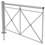 Пешеходное ограждение ПО-1 Крест тип 1 (секция + стойка), стойка 80х80 съемная, порошковая окраска