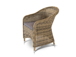 "Базелла" обеденная группа из искусственного ротанга, цвет соломенный