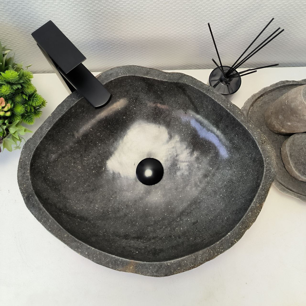 Раковина из речного камня RS-63375 (52*44*15) 0123