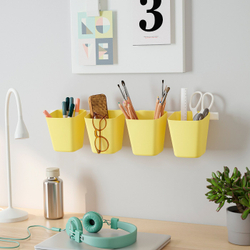 IKEA SUNNERSTA  (ИКЕА СУННЕРСТА)  -  Контейнер, светло-желтый, 12x11 см
