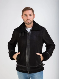 Дубленка мужская натуральная авиатор зимняя Турция