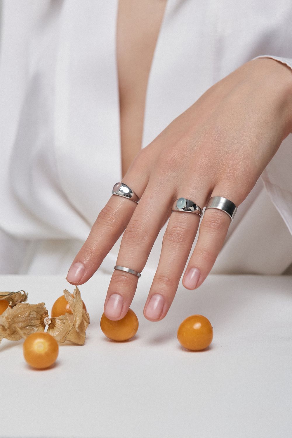 Кольцо Base 8 мм, матовое