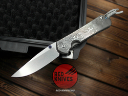 SPD X Chris Reeve Sebenza 31 Large Blue Wave - рук. титан, шайбы бронза, дэтенд керамика
