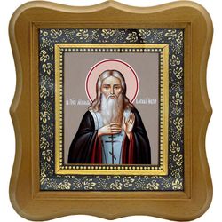 Михаил Клопский, Новгородский, Христа ради юродивый Преподобный. Икона на холсте.