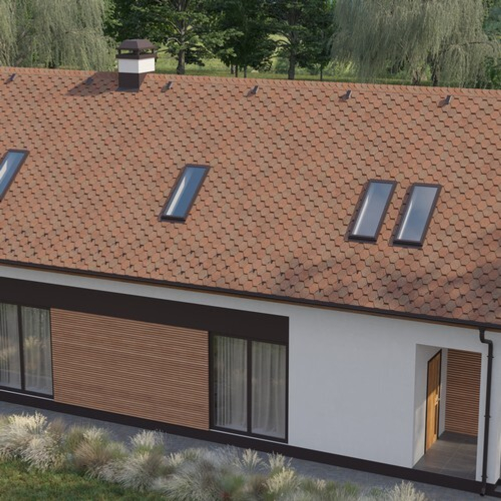 Черепица битумная гибкая Tegola BUSINESS UNICA VENETO Nocciola 418