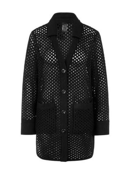 Marc Cain Кардиган сетчатой вязки с накладными карманами