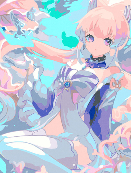 Картина по номерам Геншин Импакт Кокоми