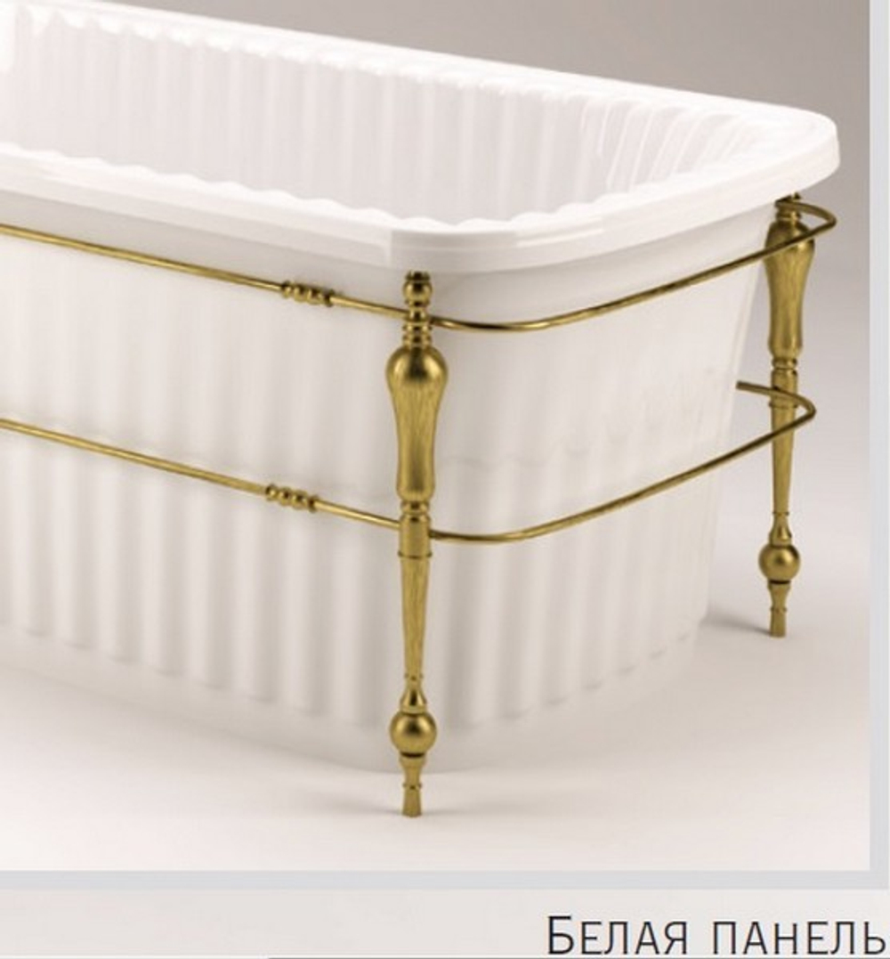 Ванна Migliore Olivia console 24378 174x80cm.  бронза/белая акриловая отдельно стоящая