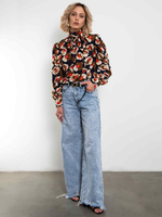 Блуза Кашне (синий/охра)