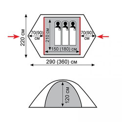 Палатка Tramp Peak 3 V2 [TRT-26]