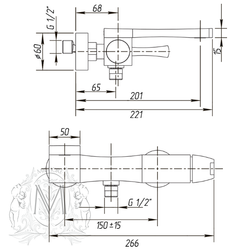 Смеситель для ванны Migliore Opera ML.OPR-6002 схема