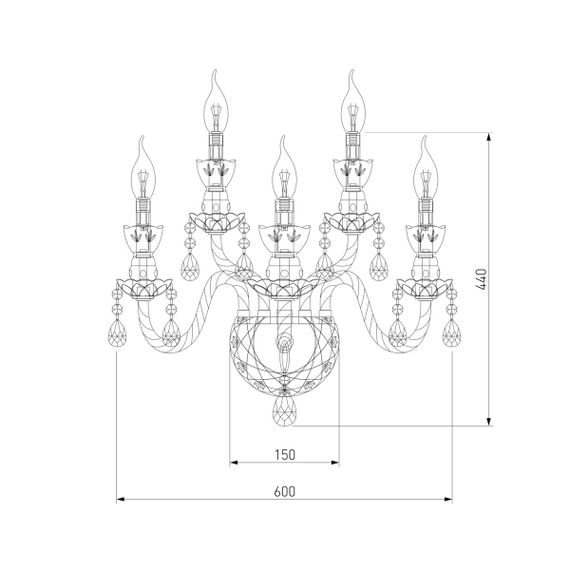 Бра Bogates 520/3+2 Strotskis