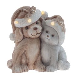 GAEM Фигурка декоративная с подсветкой "Собачки"(3хААА, н/п), L39 W23 H39 см