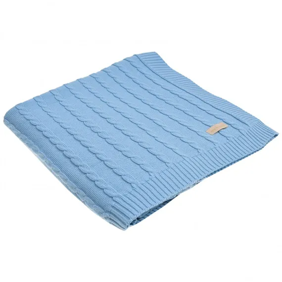 Плед Jan&amp;Sofie вязаный 100х120 Голубой