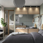 Шкаф - PAX / MEHAMN/AULI  IKEA/ ПАКС / МЕХАМН/ АУЛИ   ИКЕА, 236х200  см,под беленый дуб