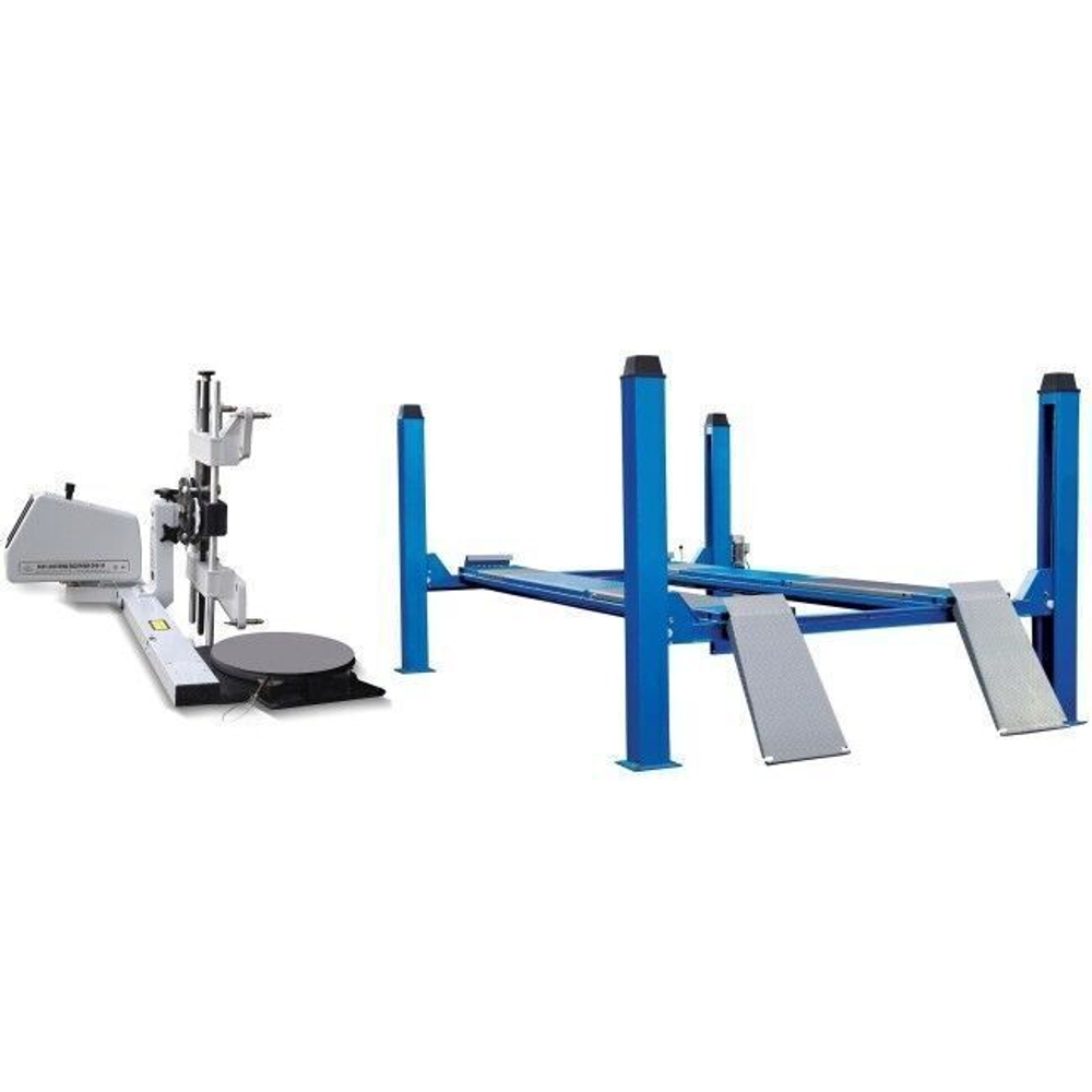 Подъемник 4-хст. г/п 4т, эл/гидр. с траверсой+СКО-1Л Тест система Комплект F4D-4