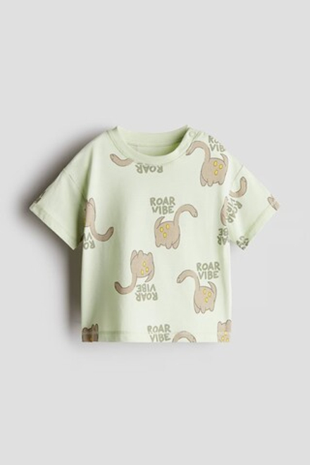 H&M Футболка с принтом, светло-зеленый