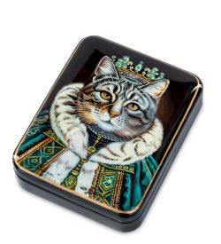 ШК-55/ 34-G Шкатулка «Котик» Лидяева Л.