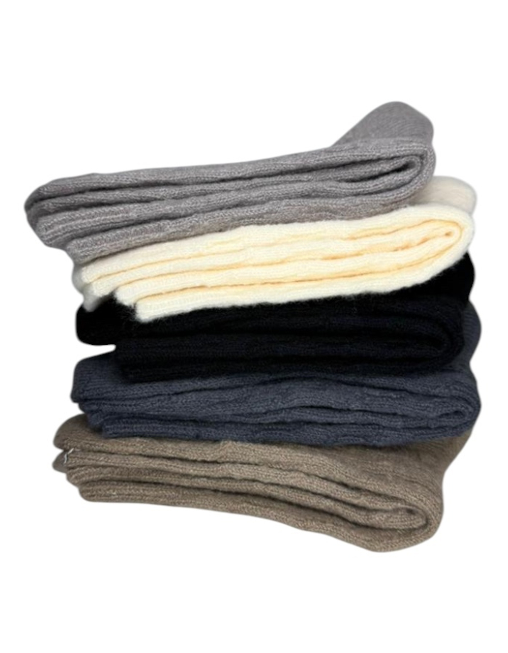 Женские теплые "вязанные" носки из шерсти Мериноса средней длины - 10 пар