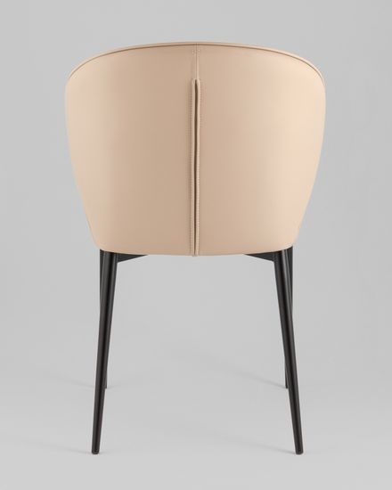 Стул обеденный Deia кремовая экокожа черные ножки