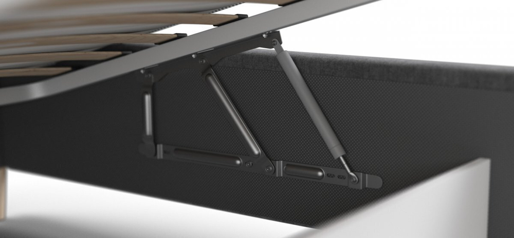 Кровать Сканди велюр Monolit серая