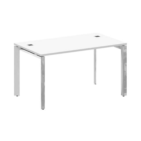 Onix Direct Lux Стол руководителя П-обр. м/к M-O.MP-SRR-3.8 Белый Бриллиант/Нержавеющая Сталь/Хром 1