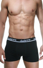 Черные хлопковые трусы-боксеры с брендированной резинкой (Размер: S) (Цвет: черный)