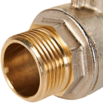 Кран шаровой полнопроходной STOUT - 3/4" (НР/ВР, PN40, Tmax 150°C, ручка-рычаг черная)