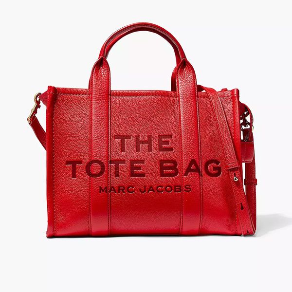 СУМКА MARC JACOBS THE LEATHER SMALL TOTE BAG TRUE RED