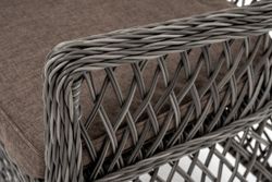 "Эспрессо-80 L" обеденная группа плетеная, цвет графит