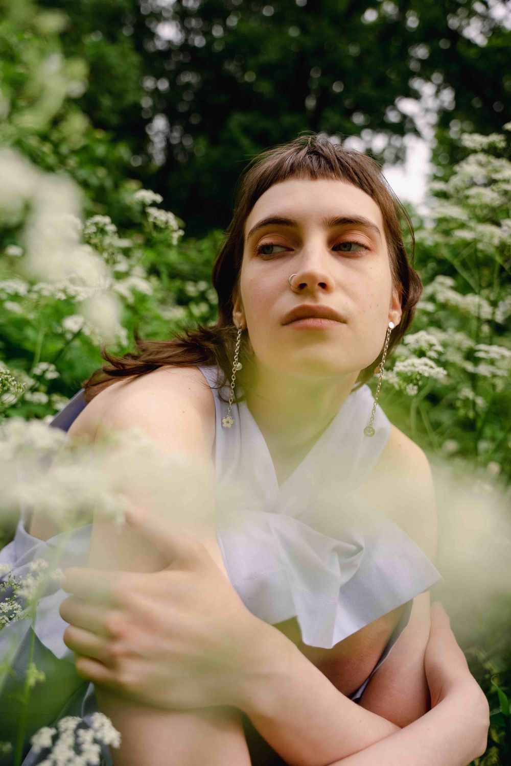 Моносерьга Before.Swine Twins Smile Chain