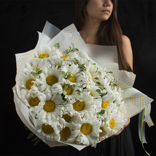 Купить Букет садовых ромашек "Люблю!"