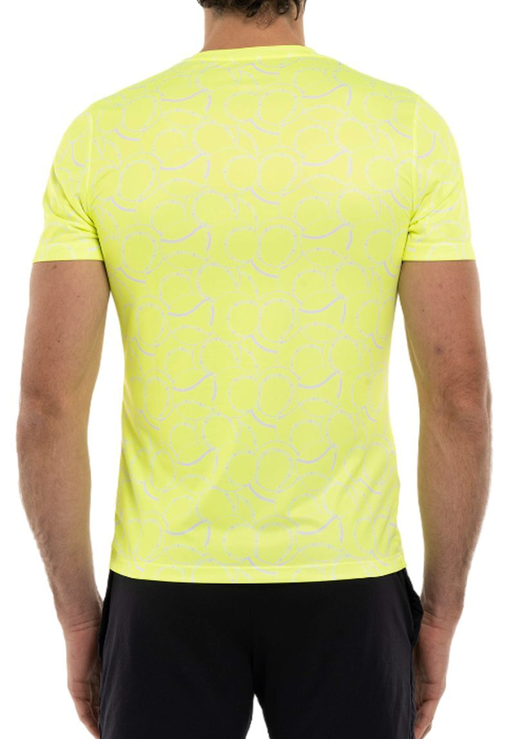 Мужская теннисная футболка Hydrogen Allover Tennis Tech T-Shirt - флуо-желтый