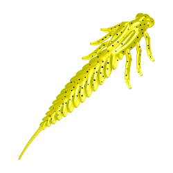 Приманка ZUB-LARVA  60мм(2,4")-7шт, (цвет 310) желтый с блестками