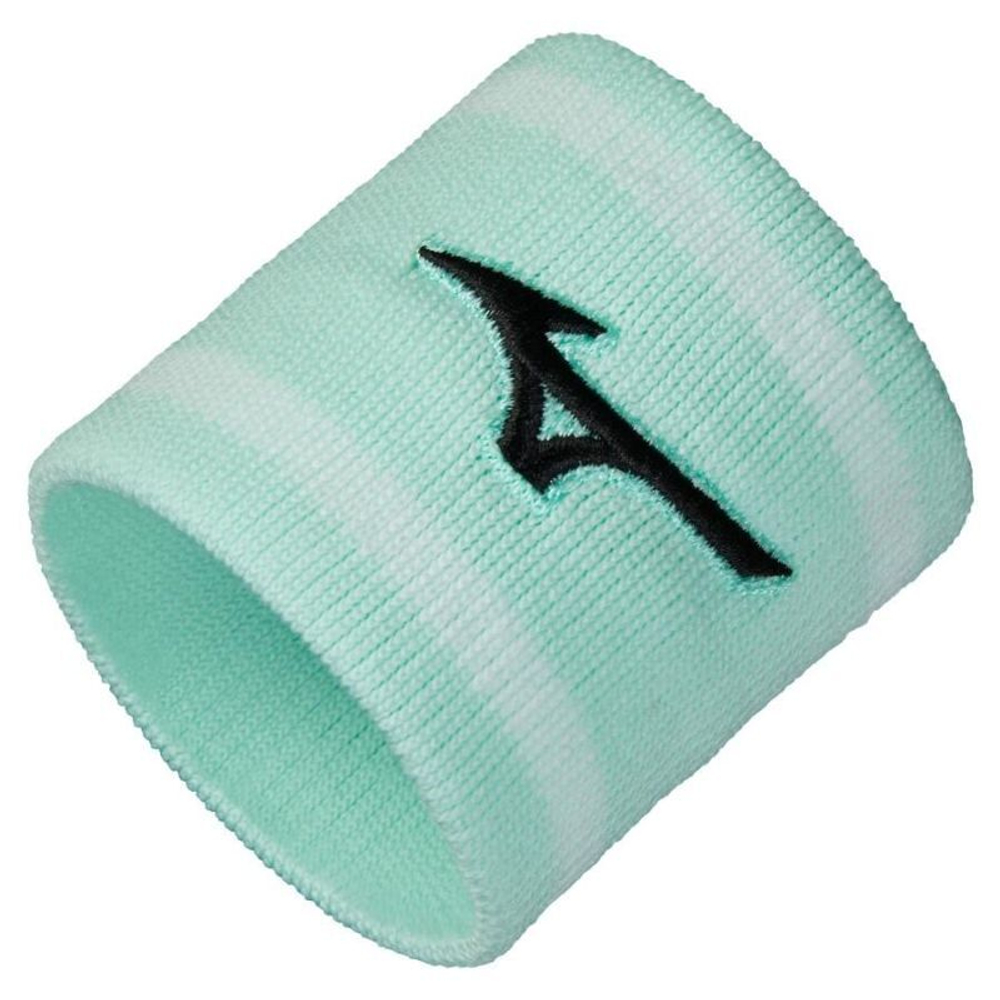 Напульсник теннисный Mizuno Wristband Short With Line - Мятный